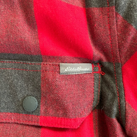 Eddie Bauer Flannel Sherpa Lined Jacket Size S Great Condition! - Picture 2 of 5